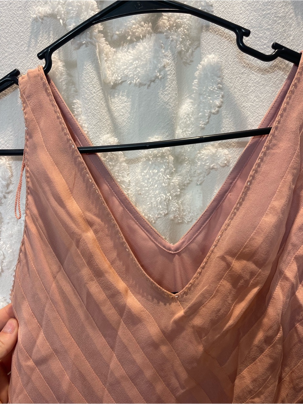 Adrianna Papell pink/peach silk fairy asymmetric dress - Picture 6 of 7